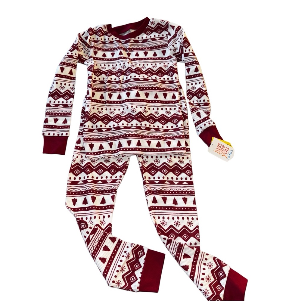 Carter's Just One You Toddler Boys 2pc Fair Isle Pajama Set White Size 5T